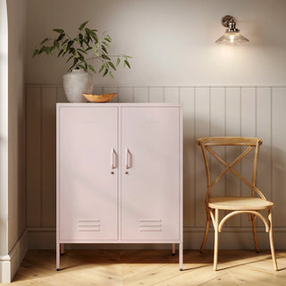 The Fulham light pink metal storage locker