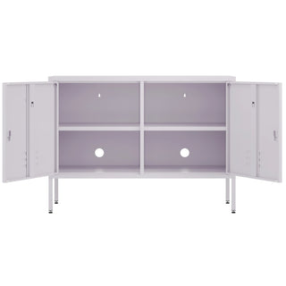 The Oxford  - Side Table/TV Stand Storage Locker In Lilac - Urban Lockers