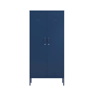 The chelsea two door locker wardrobe in navy 