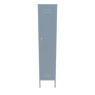 The Bexley Tall single door storage locker in sky blue, against a white background.