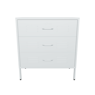 The Lambeth 3 drawer metal locker in sky blue