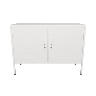 The Oxford, a wide, short 2 door metal locker in vanilla.